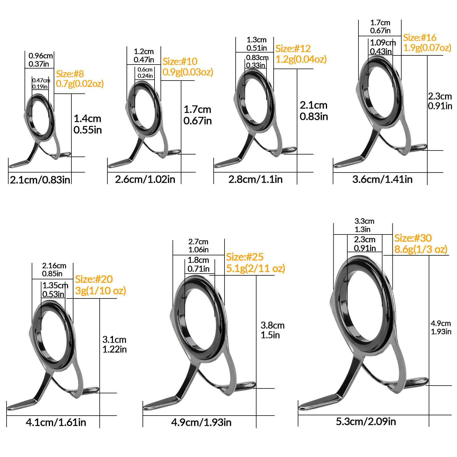 7pcs Fishing Rod Guides Repair - Fishing Rod Guide Replacement のレビューと価格