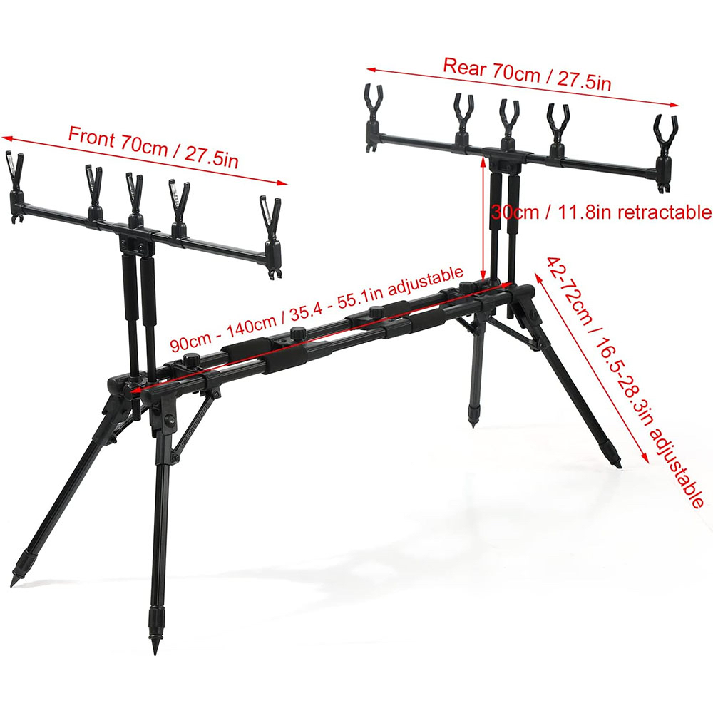 JSFUN  Adjustable 5-Rod Fishin - Fishing Rod Rack のレビューと価格