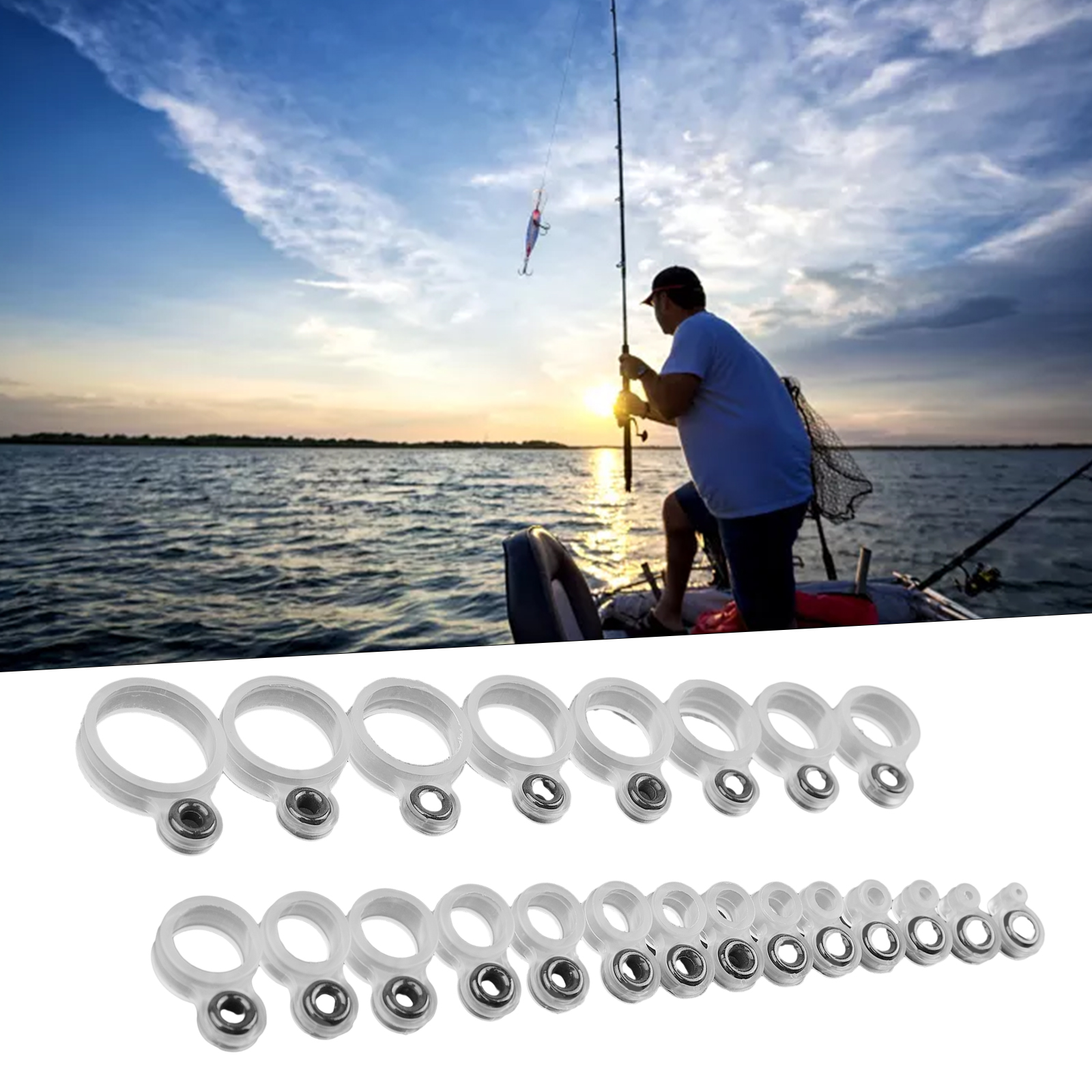 14/22Pcs Fishing Rod Eyelet Re - Fishing Rod Building Kit のレビューと価格