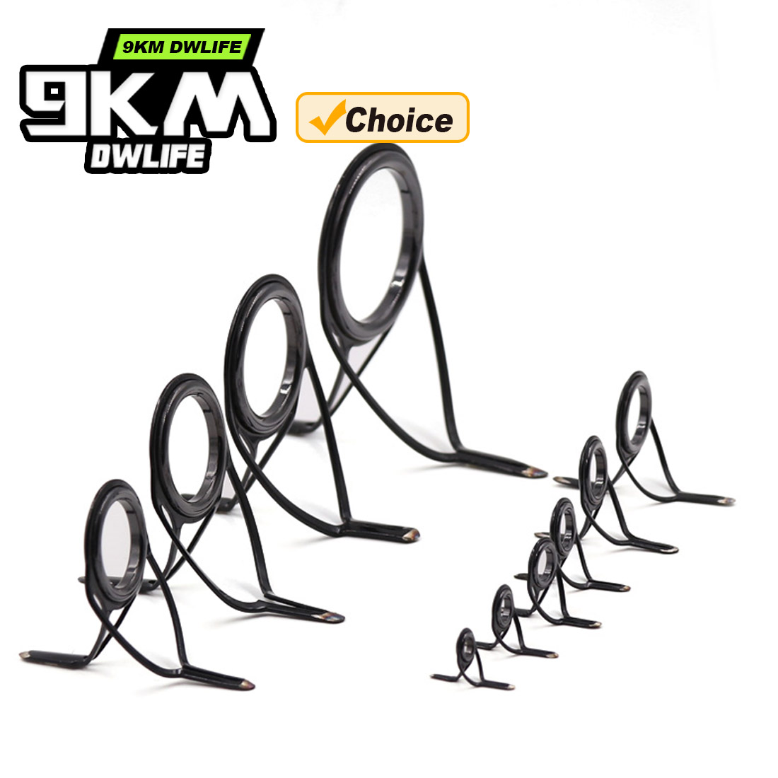 9KM OB Curved Rod Guide Kit 10 - Fishing Rod Building Kit のレビューと価格