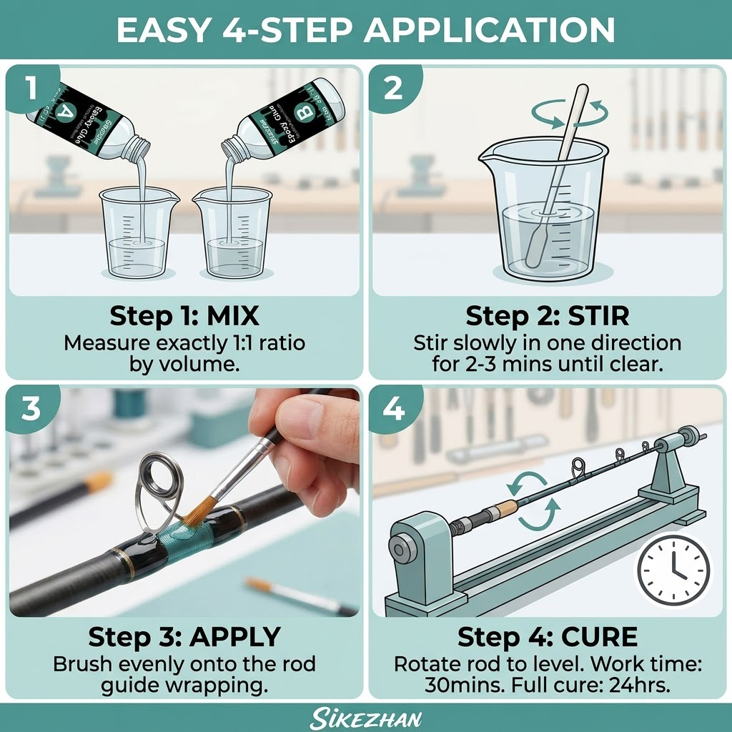 Clear 2-Part Fishing Rod Epoxy - Fishing Rod Building Kit のレビューと価格