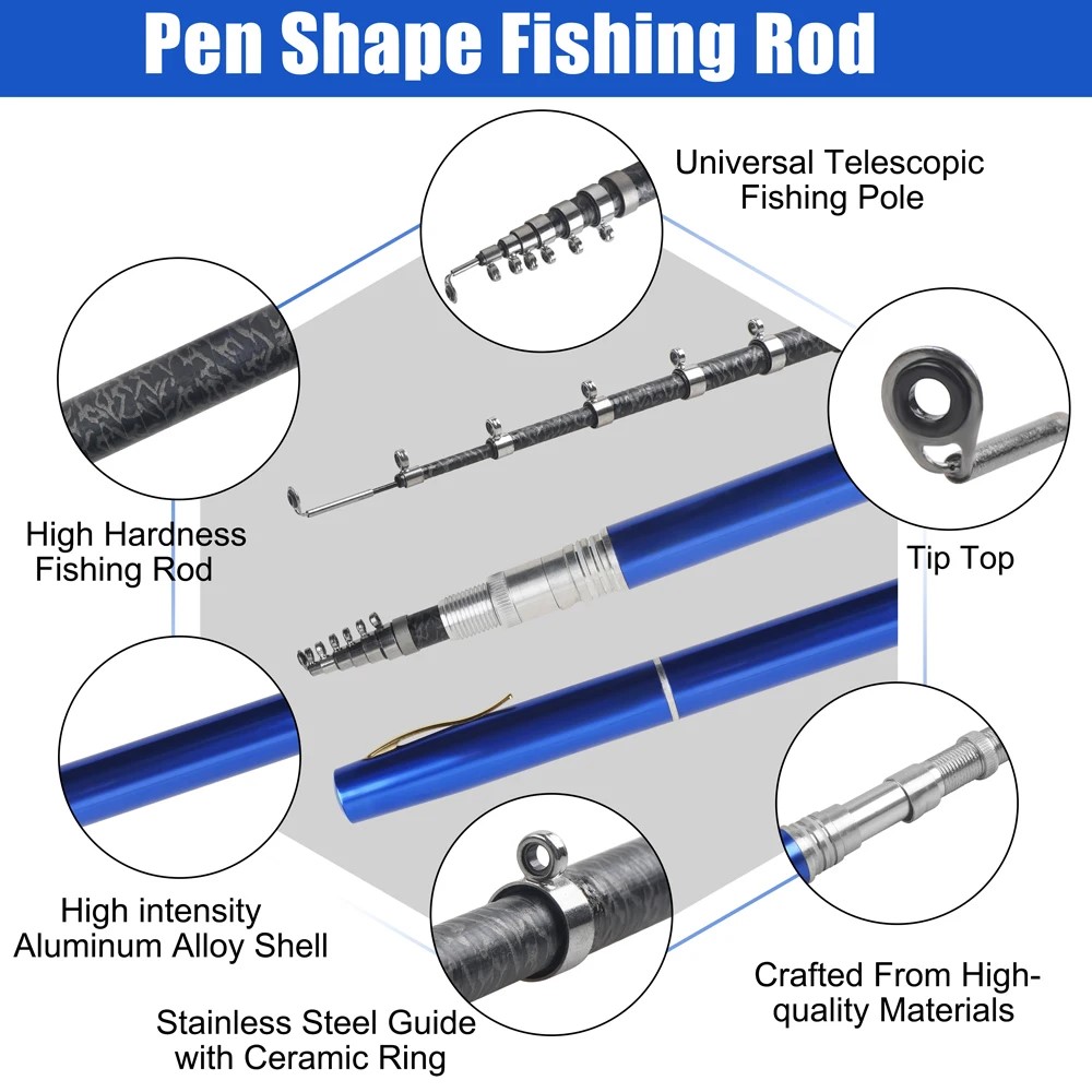 1.6m/1m Pocket Pen Fishing Rod - Fishing Rod Ice のレビューと価格