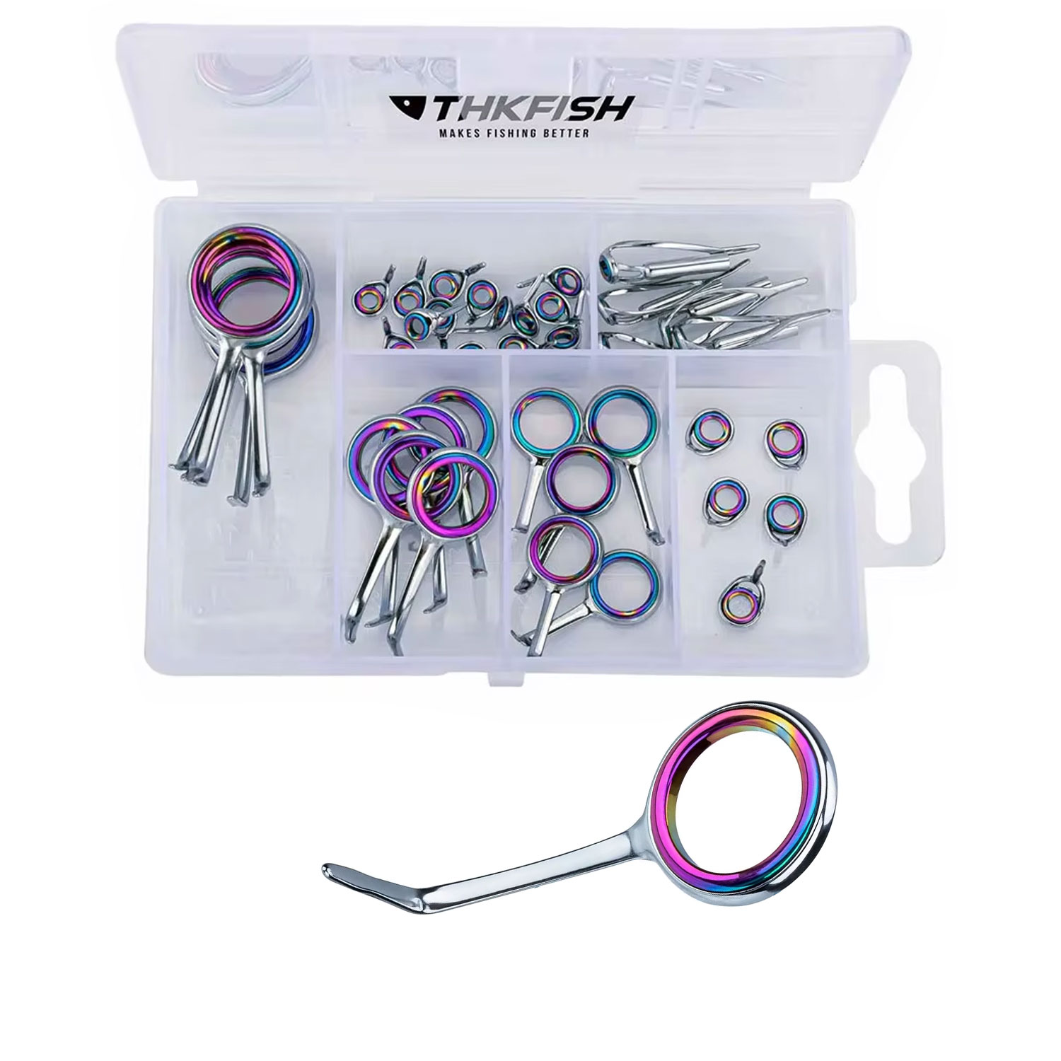 40pcs Colorful Fishing Rod Gui - Fishing Rod Building Kit のレビューと価格