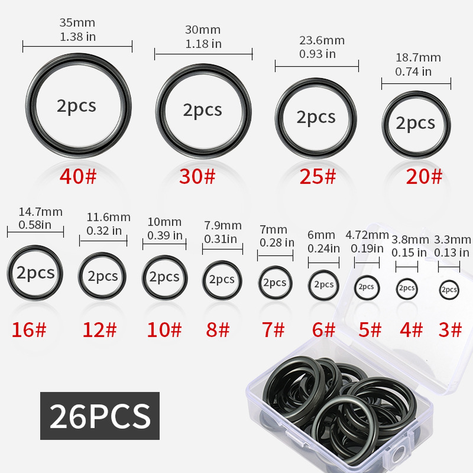 26PCS Fishing Rod Guide Ring K - Fishing Rod Guide Replacement のレビューと価格